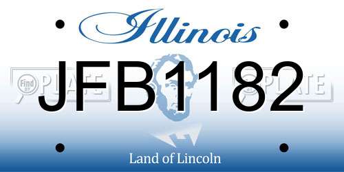 JFB1182 Illinois License Plate