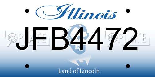JFB4472 Illinois License Plate