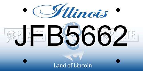 JFB5662 Illinois License Plate