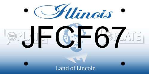 JFCF67 Illinois License Plate