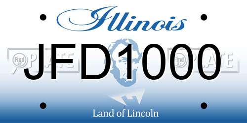 JFD1000 Illinois License Plate