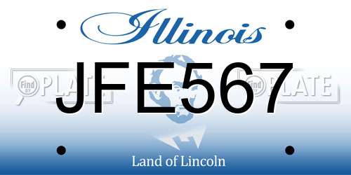 JFE567 Illinois License Plate