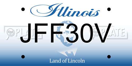 JFF30V Illinois License Plate