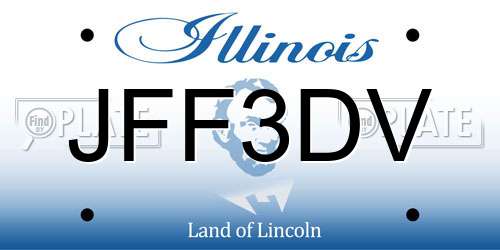 JFF3DV Illinois License Plate