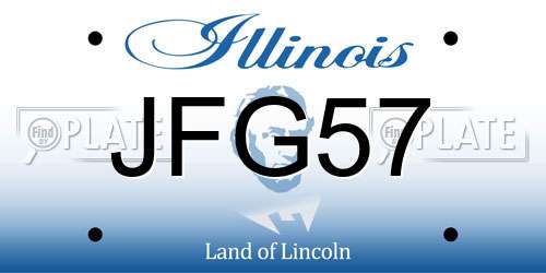 JFG57 Illinois License Plate