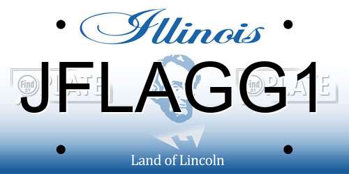 JFLAGG1 Illinois License Plate