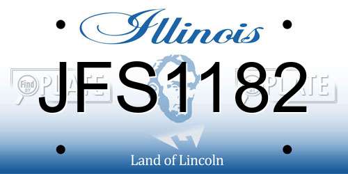 JFS1182 Illinois License Plate