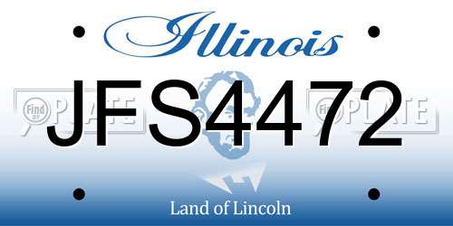 JFS4472 Illinois License Plate