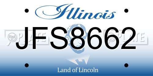 JFS8662 Illinois License Plate