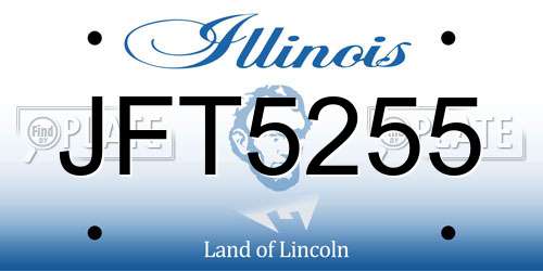 JFT5255 Illinois License Plate