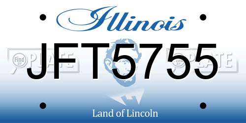 JFT5755 Illinois License Plate