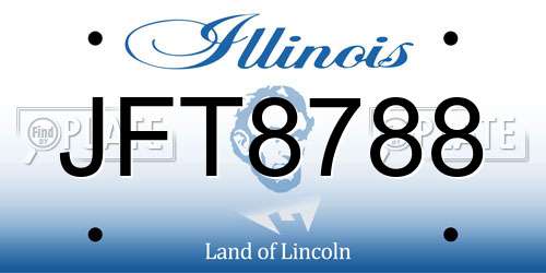 JFT8788 Illinois License Plate