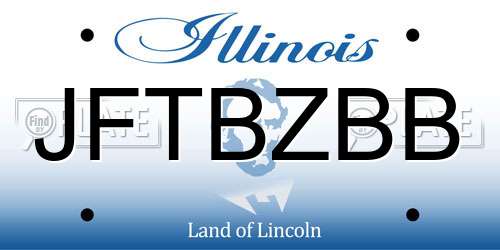 JFTBZBB Illinois License Plate