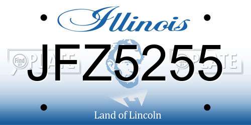 JFZ5255 Illinois License Plate