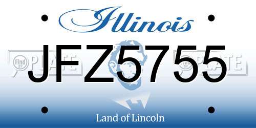 JFZ5755 Illinois License Plate