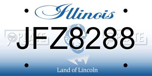JFZ8288 Illinois License Plate