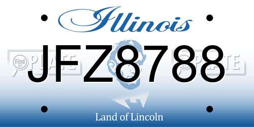 JFZ8788 Illinois License Plate
