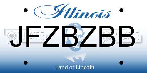 JFZBZBB Illinois License Plate