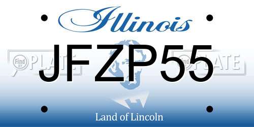 JFZP55 Illinois License Plate