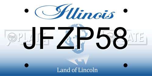JFZP58 Illinois License Plate