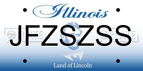 JFZSZSS Illinois License Plate