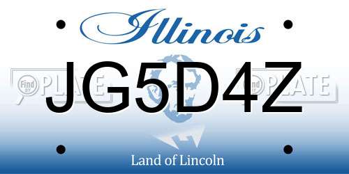 JG5D4Z Illinois License Plate