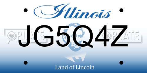 JG5Q4Z Illinois License Plate