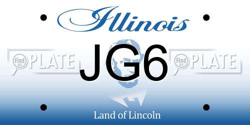 JG6 Illinois License Plate