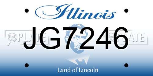 JG7246 Illinois License Plate