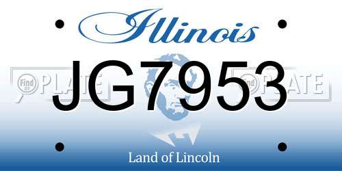 JG7953 Illinois License Plate