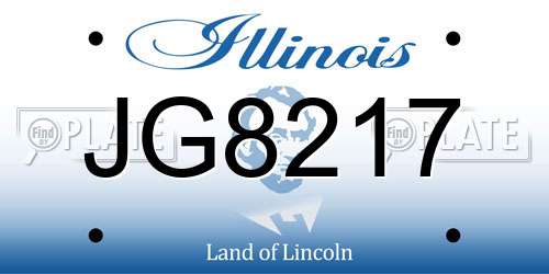 JG8217 Illinois License Plate