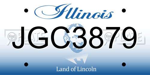 JGC3879 Illinois License Plate