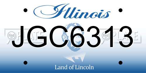 JGC6313 Illinois License Plate