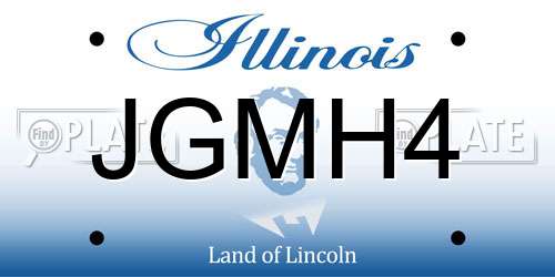 JGMH4 Illinois License Plate