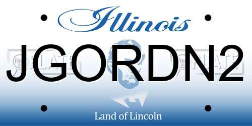 JGORDN2 Illinois License Plate