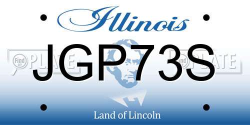 JGP73S Illinois License Plate