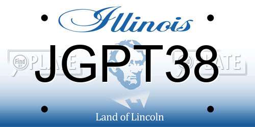 JGPT38 Illinois License Plate