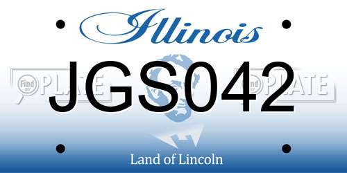 JGS042 Illinois License Plate