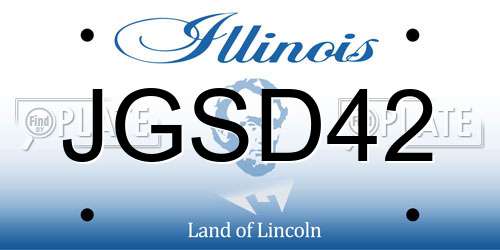 JGSD42 Illinois License Plate