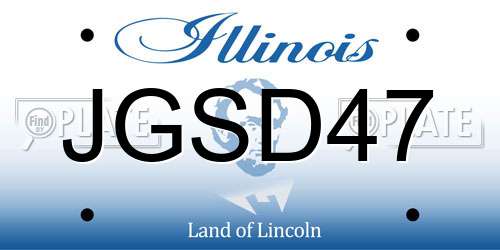 JGSD47 Illinois License Plate