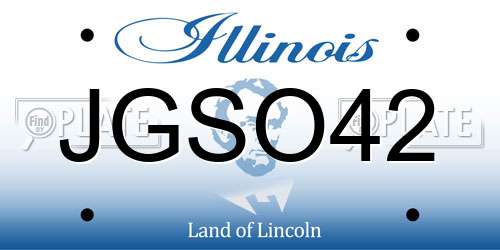 JGSO42 Illinois License Plate