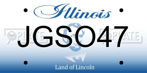 JGSO47 Illinois License Plate