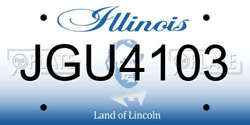 JGU4103 Illinois License Plate