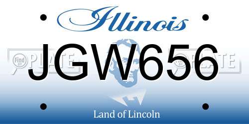 JGW656 Illinois License Plate