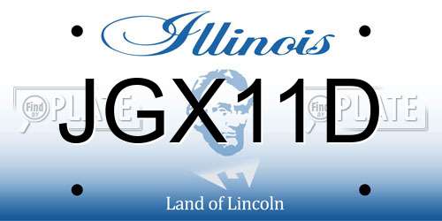 JGX11D Illinois License Plate