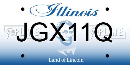 JGX11Q Illinois License Plate