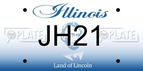 JH21 Illinois License Plate