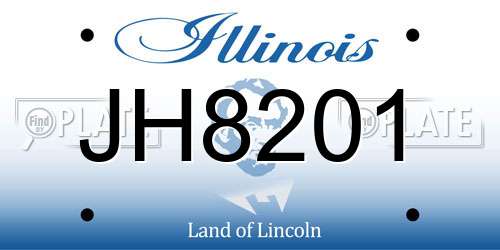 JH8201 Illinois License Plate