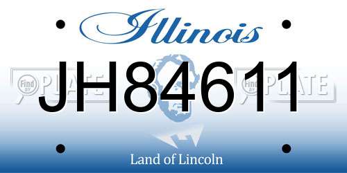 JH84611 Illinois License Plate