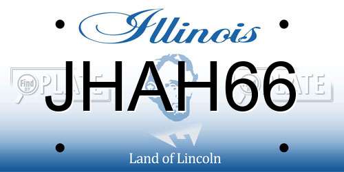 JHAH66 Illinois License Plate